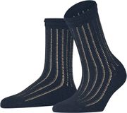 FALKE Eyelet katoen sokken dames blauw - maat 39-42