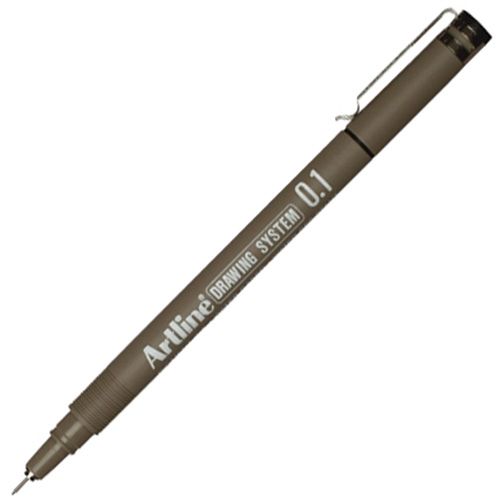 Artline Drawing System 0.1 - Zwart - 1 stuk