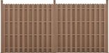 neu.holz Panneau de clôture WPC 11 planches avec poteaux 185x376 cm brun