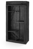 EASYmaxx Kledingkast, opvouwbare stoffen kast met klittenbandsluiting en kledingstang, stoffen kledingkast, ideaal als campingkast of mobiele kledingkast thuis, modulair kledingrek