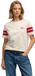 Superdry Varsity Stripe Script T-shirt Dames Cream