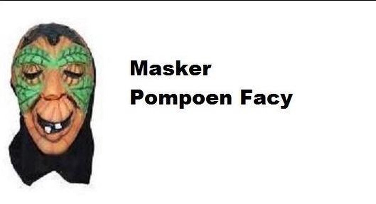 Themaparty Masker Pompoen Facy - Halloween horror themafeest festival creepy