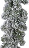 Everlands Dennenslinger - groen - met sneeuw - 270 cm