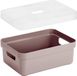Sunware Boîtes de rangement avec couvercle transparent - 3x pièces - rose - 9 litres - plastique - 35 x 25 x 12 cm