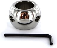 Kiotos Steel Ovalen Ball Stretcher RVS 70 mm breed - Zilver - 785 gram