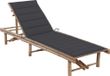 Maison Exclusive Bain de soleil de jardin avec coussin bambou