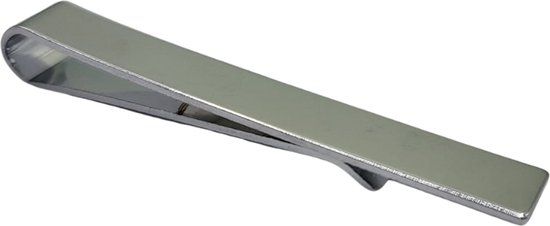 Dasspeld - Stropdas Clip - Elegante Tie Clip - Zilver - Staal - Rechthoek - 5 cm