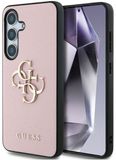 Guess 4G Metal Logo Saffiano Backcover Samsung Galaxy S25 - Roze