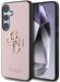 Guess 4G Metal Logo Saffiano Backcover Samsung Galaxy S25 - Roze