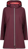 CMP Dames Parka met Rits en Capuchon Bordeauxrood Fleece Herfst/Winter 2025