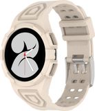 Wigento Samsung Siliconen horlogeband voor Galaxy Watch 5 Pro 45mm, crème