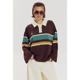 HARPER & YVE katoenen gestreepte sweater - bruin