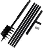 vidaXL Grondboor met handvat 180 mm en verlengstukken 5 m (staal)