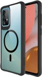 Buddi Hybrid - Hoesje Geschikt voor Samsung Galaxy A52 / A52S - Compatibel met MagSafe - Back Cover met Magneet - Magnetische Beschermhoes - Case Transparant Zwart