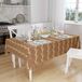 Bonamaison Tafelkleed, Anti-Mold, Sneldrogend, Waterdicht, 100% Polyester Tafellaken, Bruine tinten, 140 x 160 Cm