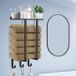 Merkloos Goodivery ® Handdoekhouder zwart handdoekenrek badkamer handdoekhouder muur handdoekhouder badkamer zwart met boren gastendoekhouder met 3 haken voor badkamer en keuken (40 cm)