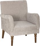 HOMCOM fauteuil - Linnen (100% polyester), rubberhout - 70 x 75 x 88 cm - Grijs