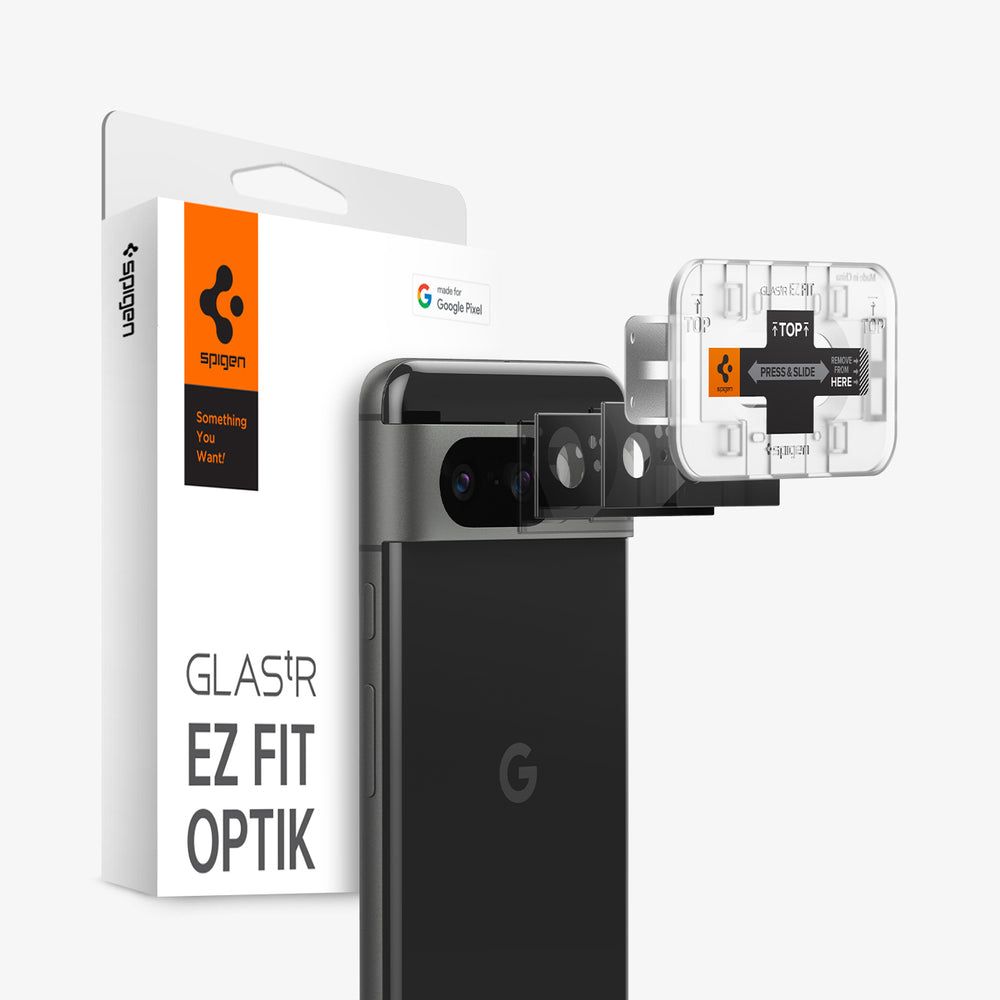 Spigen Optik EZ Fit Camera Lens Protector for Google Pixel 8 - 9H Tempered Glass