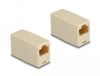 Delock Adapter RJ45 jack to RJ45 jack UTP beige