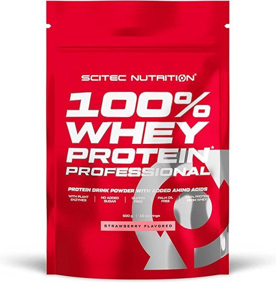 Scitec Nutrition Scitec 100% Whey Protein Professional - 500gr - Aardbei