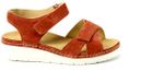 Durea 7432-2096-wK Rode Suède Platte Sandalen Dames Maat 38.5