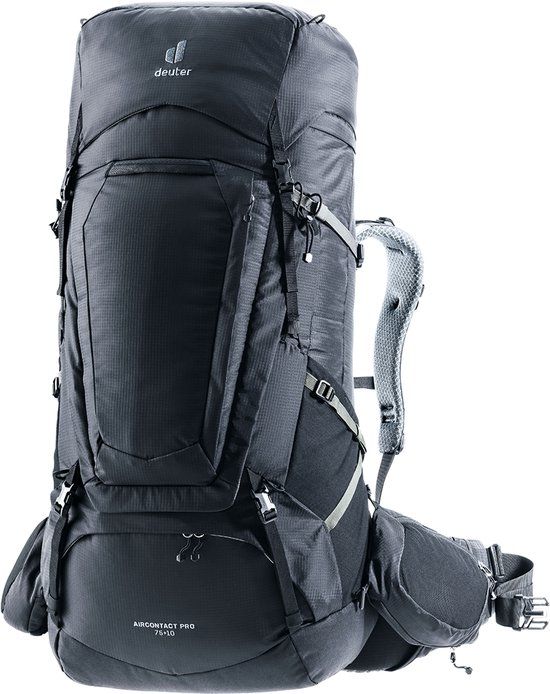 Deuter Aircontact Pro 75+10 Wandelen Rugzak Zwart 75L