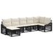 vidaXL Tuinbankenset 7 st Zwart poly rattan