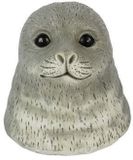 Countryfield knuffel zeehond pluche grijs 14,5x13,5cm speelgoed