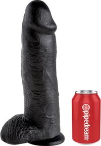 King Cock 12 Inch With Balls Black - 0603912350326
