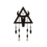 Metal Decor - Wanddecoratie, geometrische ontwerpen, van metaal, handgemaakt, zwart.