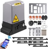VEVOR schuifpoortopener 1800kg 5m automatische schuifpoort met 4 afstandsbedieningen en APP-bediening, elektrische rolpoortmotor voor opritten Complete hardware-beveiligingssysteemkit voor poortexploitanten