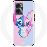 Maniacase Etui Realme V23 steek en engel blauw en roze