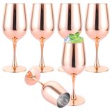 Solidchoice - Set de 6 verres à vin en Inox avec poignée
