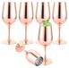 Solidchoice - Set de 6 verres à vin en Inox avec poignée
