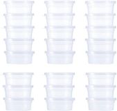 Famanu - 24-delige lekdichte slime potjes set, transparante bewaarbakjes met deksel