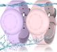 Étui GPS étanche pour enfants [2 pièces], compatible avec les traceurs, en silicone souple, étui GPS anti-perte pour enfants, rose/pastel