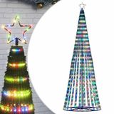 vidaXL LED-kerstboom 475 LEDs Kleurrijk 247 cm