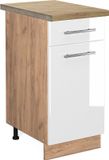 Vicco Fame-Line Keukenonderkast – 40 cm, WB Eik Wit Hoogglans