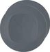 Excellent Houseware Assiettes de petit-déjeuner/dîner - 12x pièces - gris - 20 cm