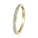 Lucardi Dames Railring 29 diamanten 0,08ct - Ring - Cadeau - 14 Karaat Goud - Geelgoud