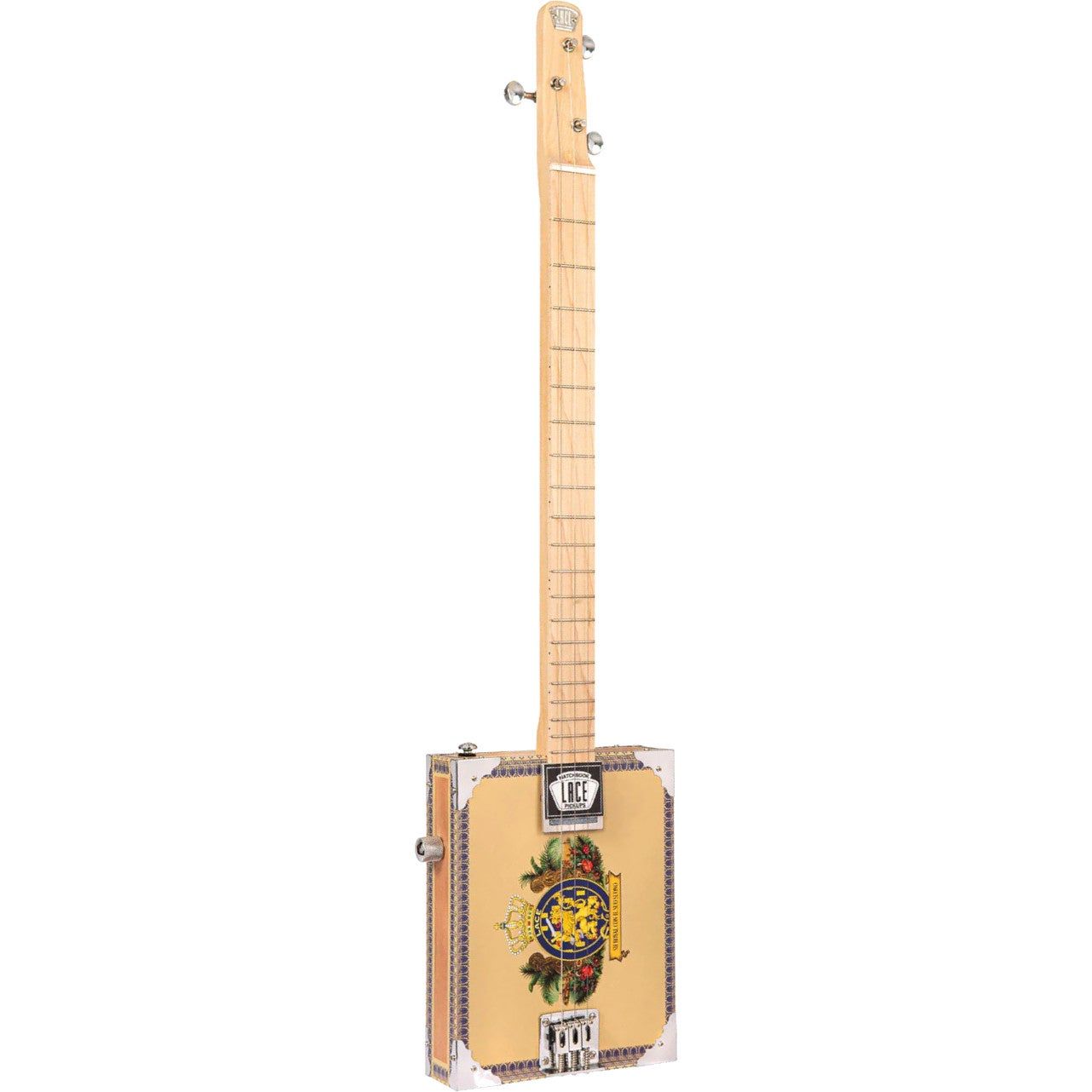 Lace Cigar Box Guitar Royalty 3-string Electric Guitar