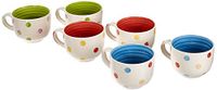 Excelsa Set van 6 jumbo-kopjes, keramiek, gesorteerd, 6 stuks