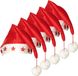 Boland Kerstmuts - 10x - Rood - Met Lichtjes - Volwassenen