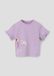s.Oliver T-shirt met ruches mouwen lavendel 100% katoen
