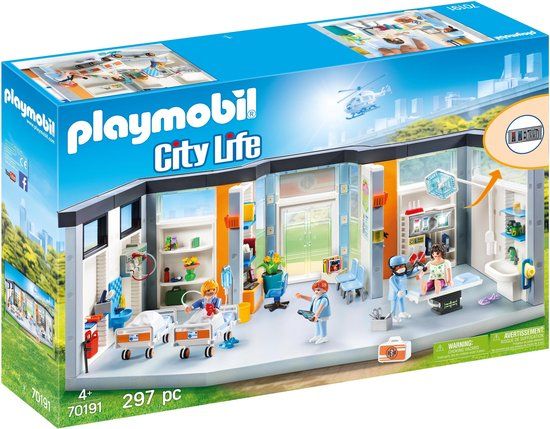 PLAYMOBIL City Life Ingerichte ziekenhuis vleugel - 70191