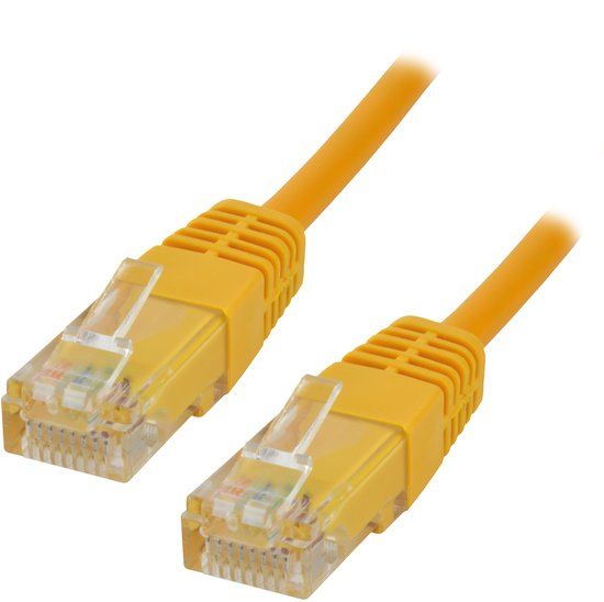 MCL Netwerkkabel RJ45 Cat5E 0.5 m Geel