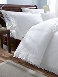Broderie Balmoral Anglais 9086 Dekbedovertrek En 2 Kussenslopen Beddengoed Set, Wit, Super-King