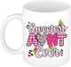 Bellatio Decorations Mok Tante - Wit/Roze - Liefste Tante Ooit - 300 ml