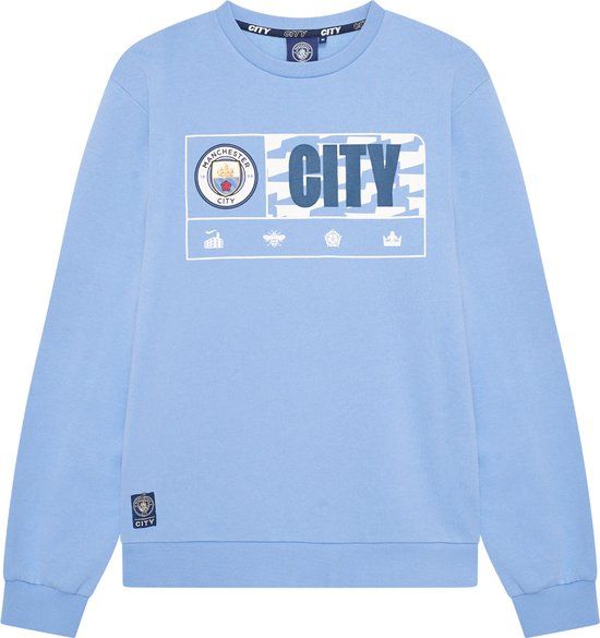 Manchester City Sweater Heren Blauw