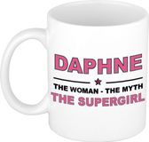 Bellatio Decorations naam cadeau mok - Daphne - Woman Myth Supergirl - koffiemok - 300 ml - collega - moederdag